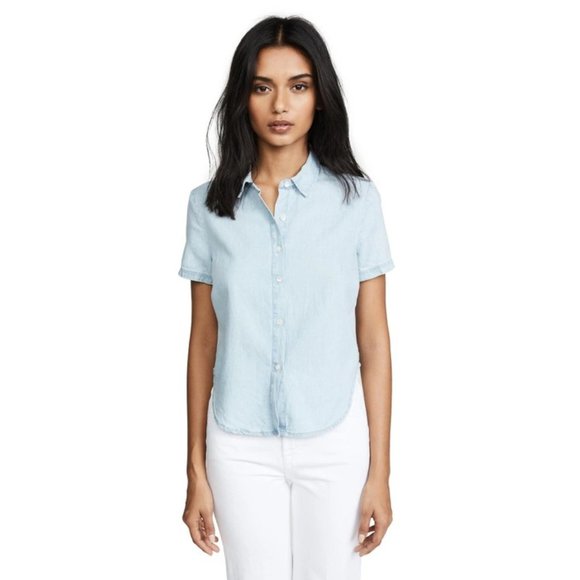 Frame Denim Tops - NWT FRAME Shrunken Short Sleeve Shirt S